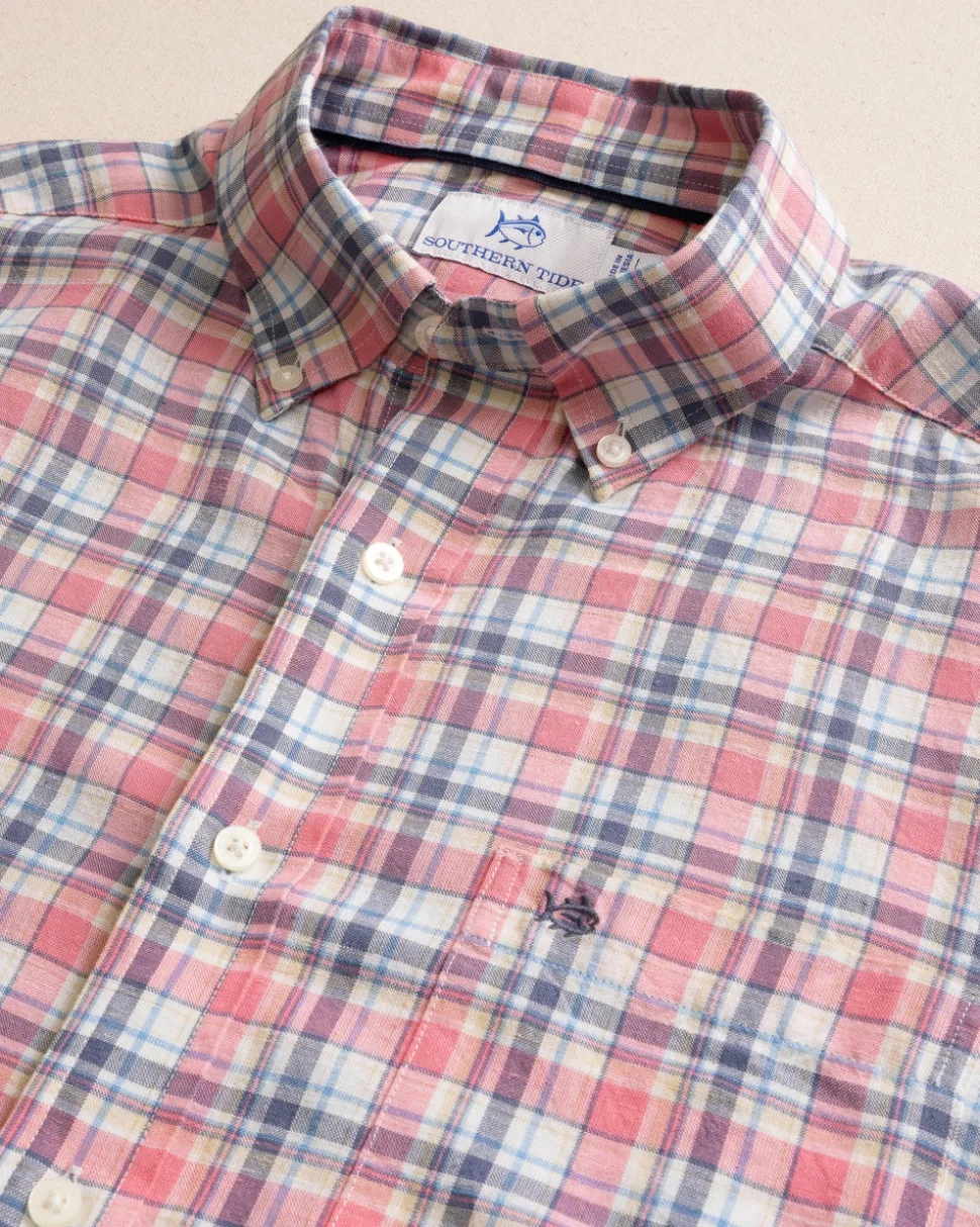 Emerald Shores Plaid Headland Long Sleeve Sport Shirt