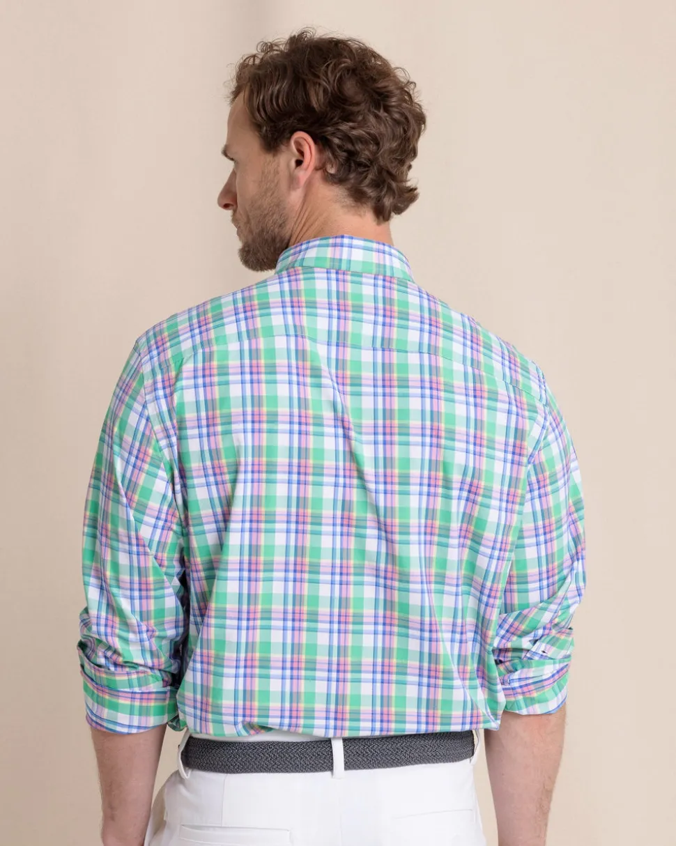 Gaspee Plaid Intercoastal Long Sleeve Sport Shirt