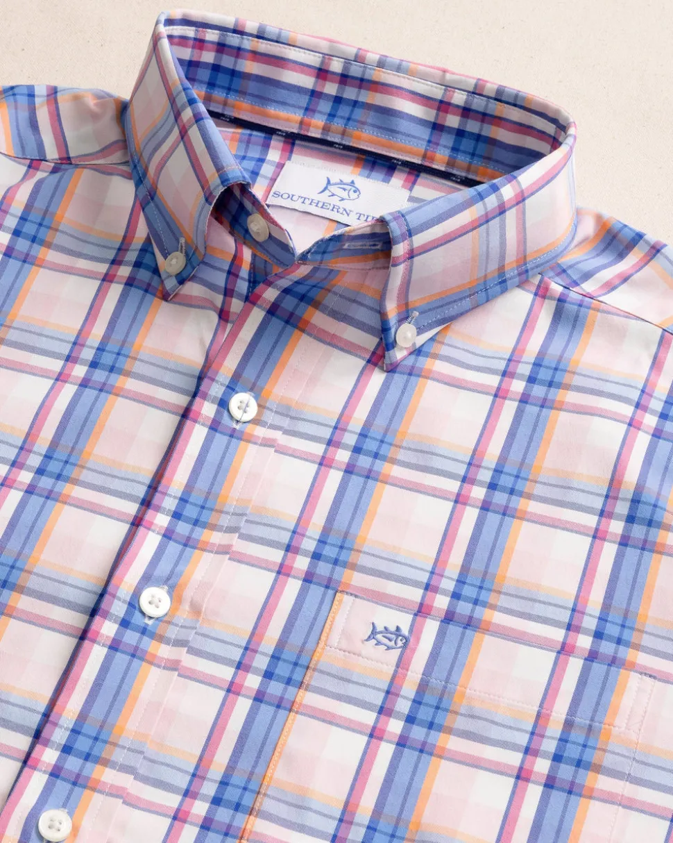 Gaspee Plaid Intercoastal Long Sleeve Sport Shirt