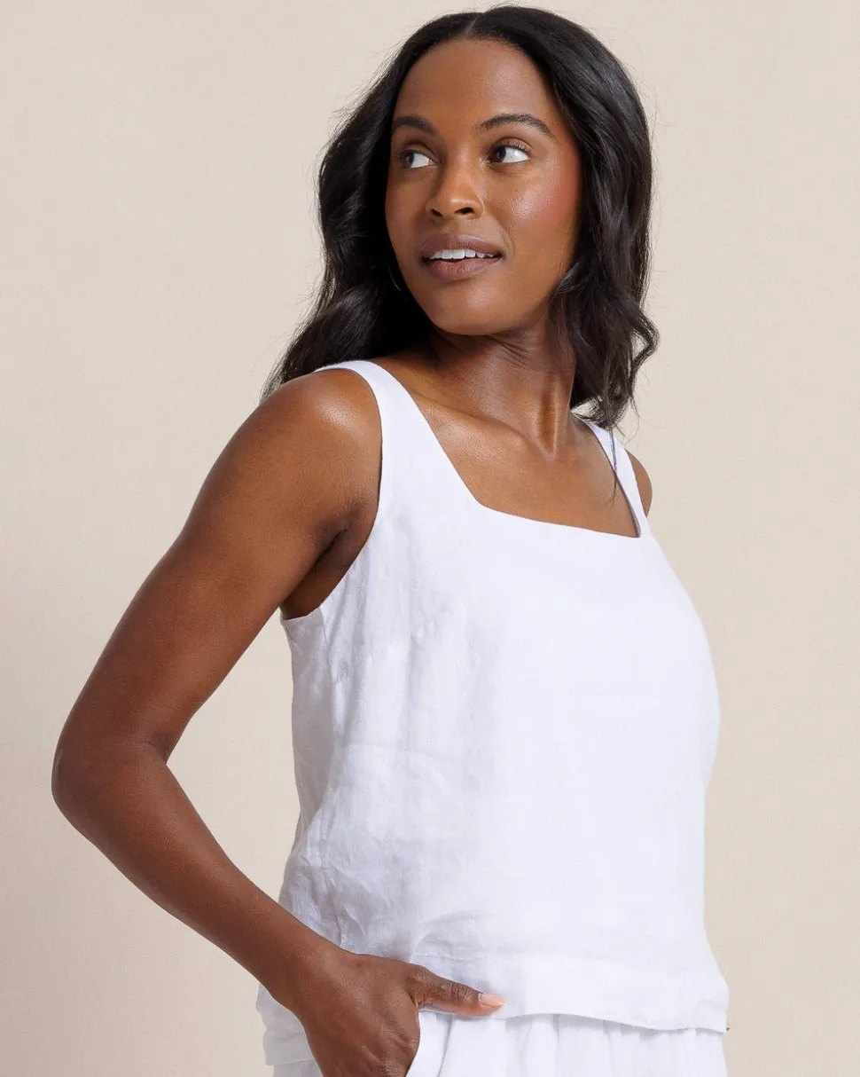 Verity Linen Square Neck Tank